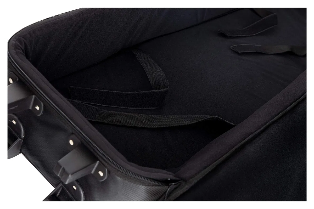 Classic Cantabile Keyboardtasche G2 - mit Trolley-Rollen - 138 x 36,5 x 17 cm - 2 große Außentaschen - schwarz
