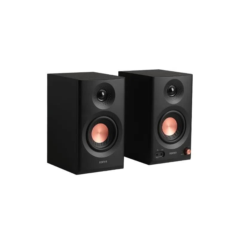 Edifier MR3 Powered Studio Monitor 2.0 Lautsprecher, Bluetooth v5.4, TRS/RCA/AUX Eingang, 36W RMS, flache Reaktion 52Hz - 40kHz, Treiber 3,5 Zoll, 1 Zoll Hochtöner, High Resolution Audio (Schwarz)