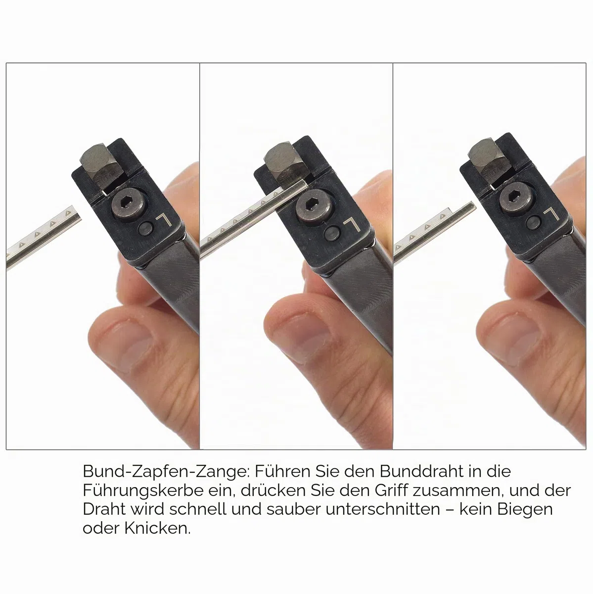 StewMac – Professionelle Bundzange (Tang Nipper) für Gitarre & Gitarrenbau, Werkzeug zum Ausklinken des Bundstegs bei Instrumenten mit Binding, Präzision