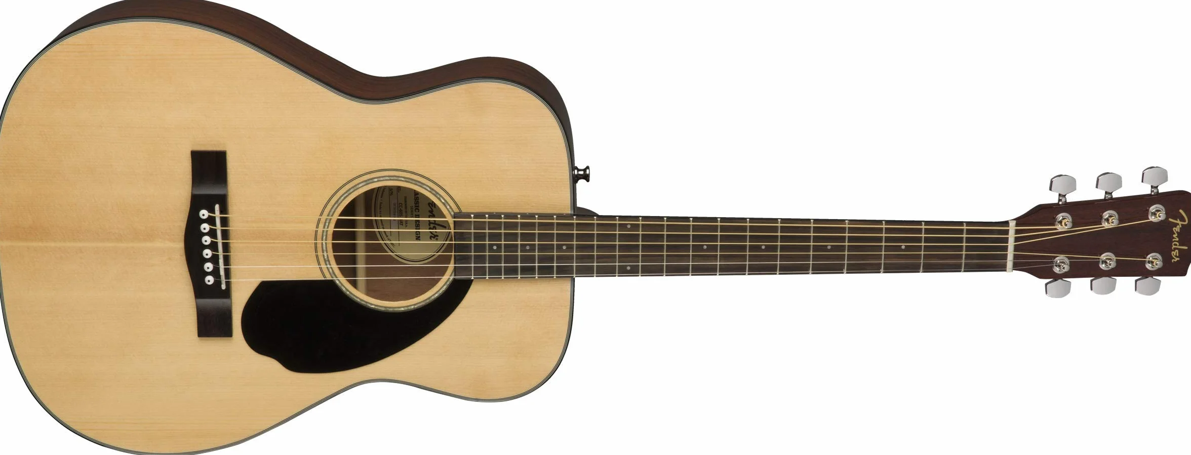Fender CC-60S Concert Akustikgitarre, Walnussgriffbrett, Natur, Inklusive kostenloser virtueller Kurse auf Fender Play