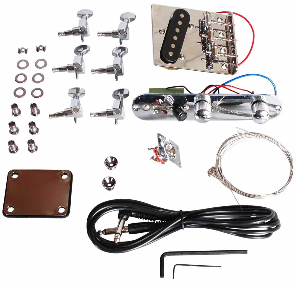 Beaton BT-DIY-TL-12 - Selbstbau Gitarrenkit,"Tele" Edition, alles ist enthalten, um Ihre eigene Gitarre zu bauen