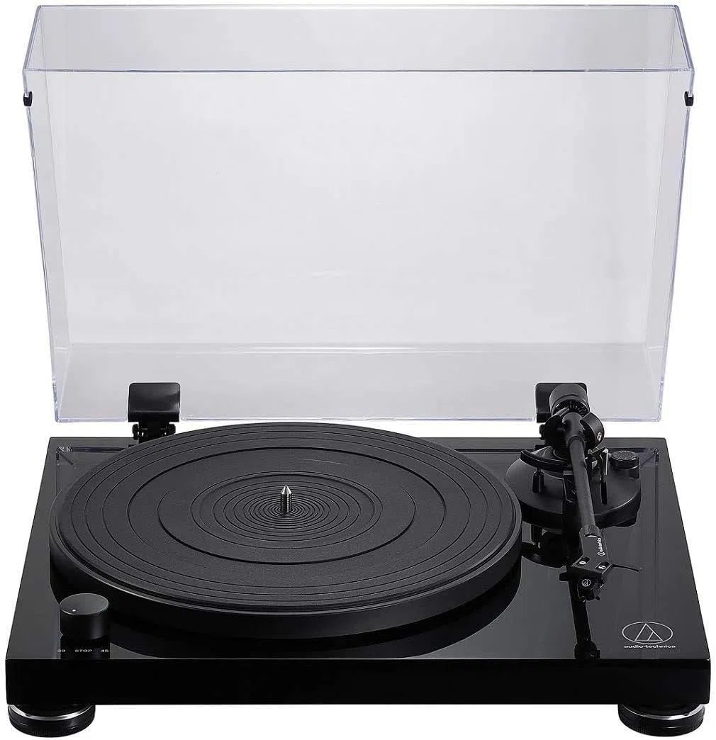 Audio-Technica LPW50PB Manueller Plattenspieler mit Riemenantrieb Klavierschwarz