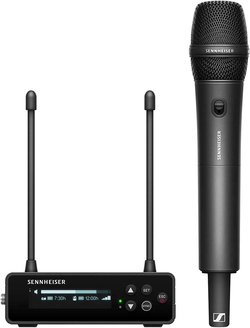 Sennheiser EW-DP 835 SET (U1/5) Tragbares digitales UHF-Drahtlosmikrofonsystem mit SKM-S Handsender und dynamischem Mikrofonmodul MMD 835 mit Nierencharakteristik - Schwarz (700036)