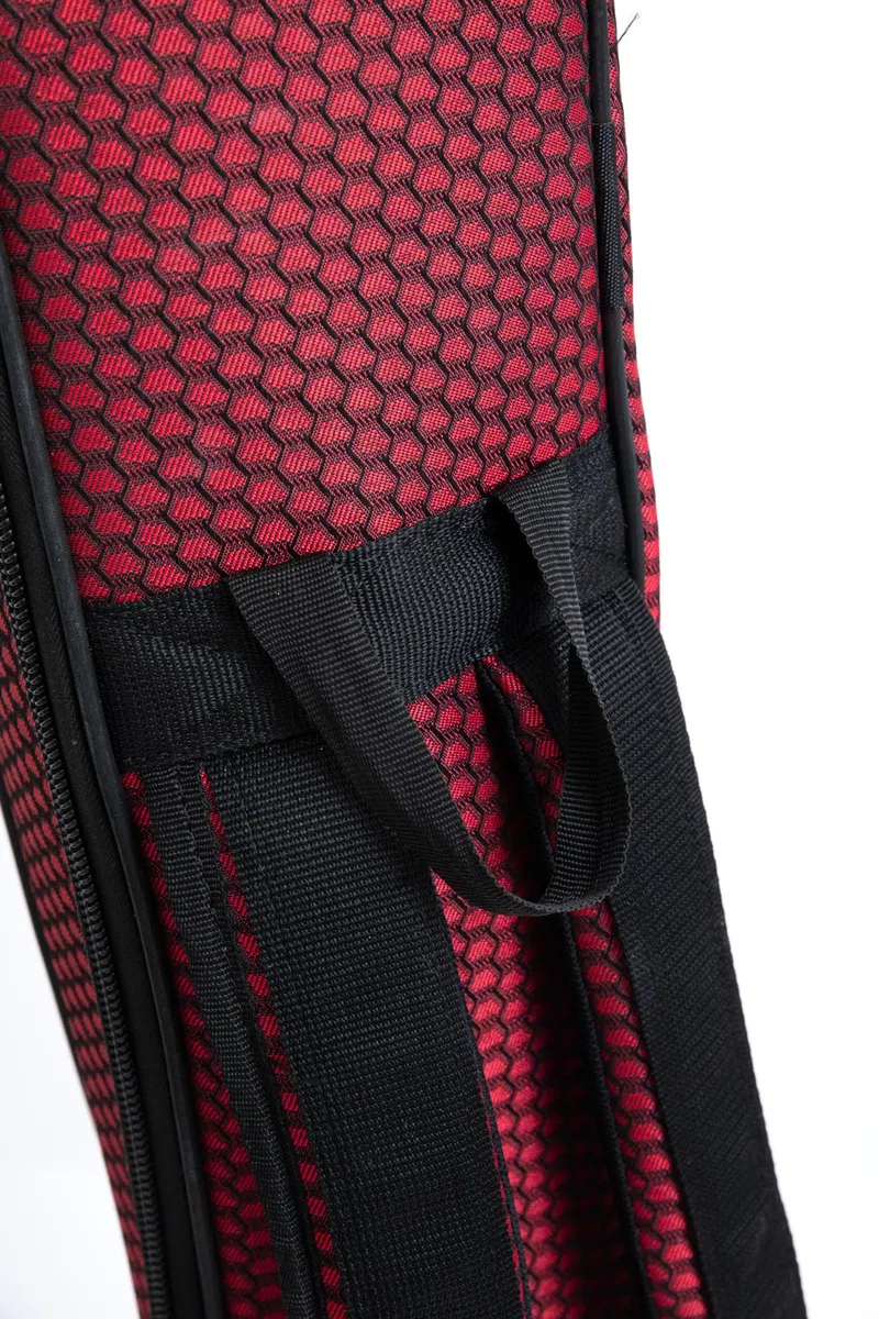 Saz Baglama-Tasche OXY gepolsterte Gigbag, sichere und starre Hülle, starker Reißverschluss, Rot