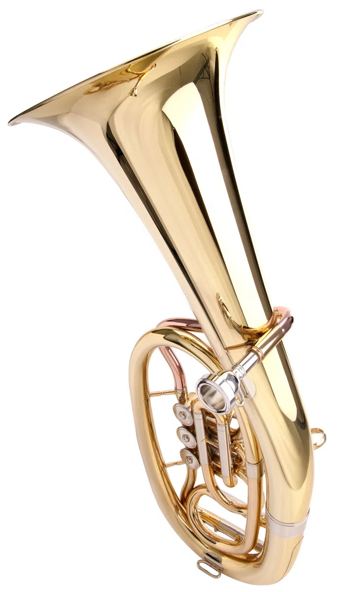 Classic Cantabile TH-38 Tenorhorn Set (Bb-Stimmung, Korpus: Messing, Außenzüge: Neusilber, 3 Drehventile) mit Koffer, Mundstück, Stimmgerät/Metronom und Notenständer