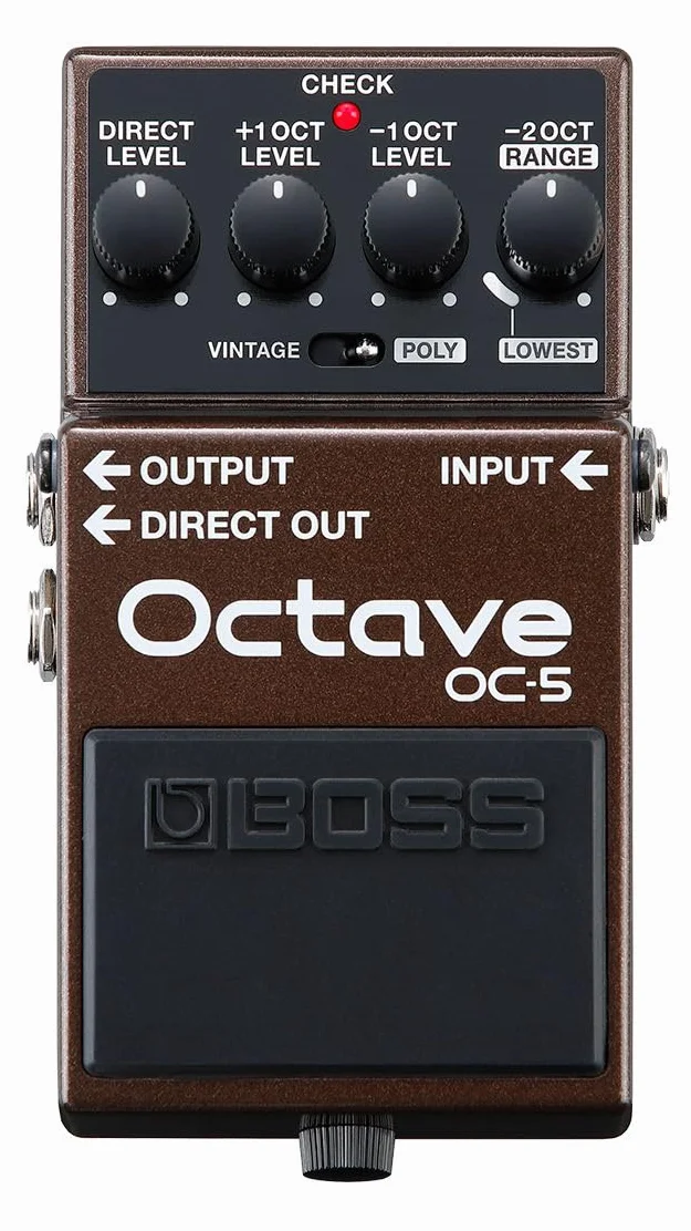 BOSS OC-5 Octave Effektpedal für Gitarre und Bass mit Vintage- und polyphonem Modus