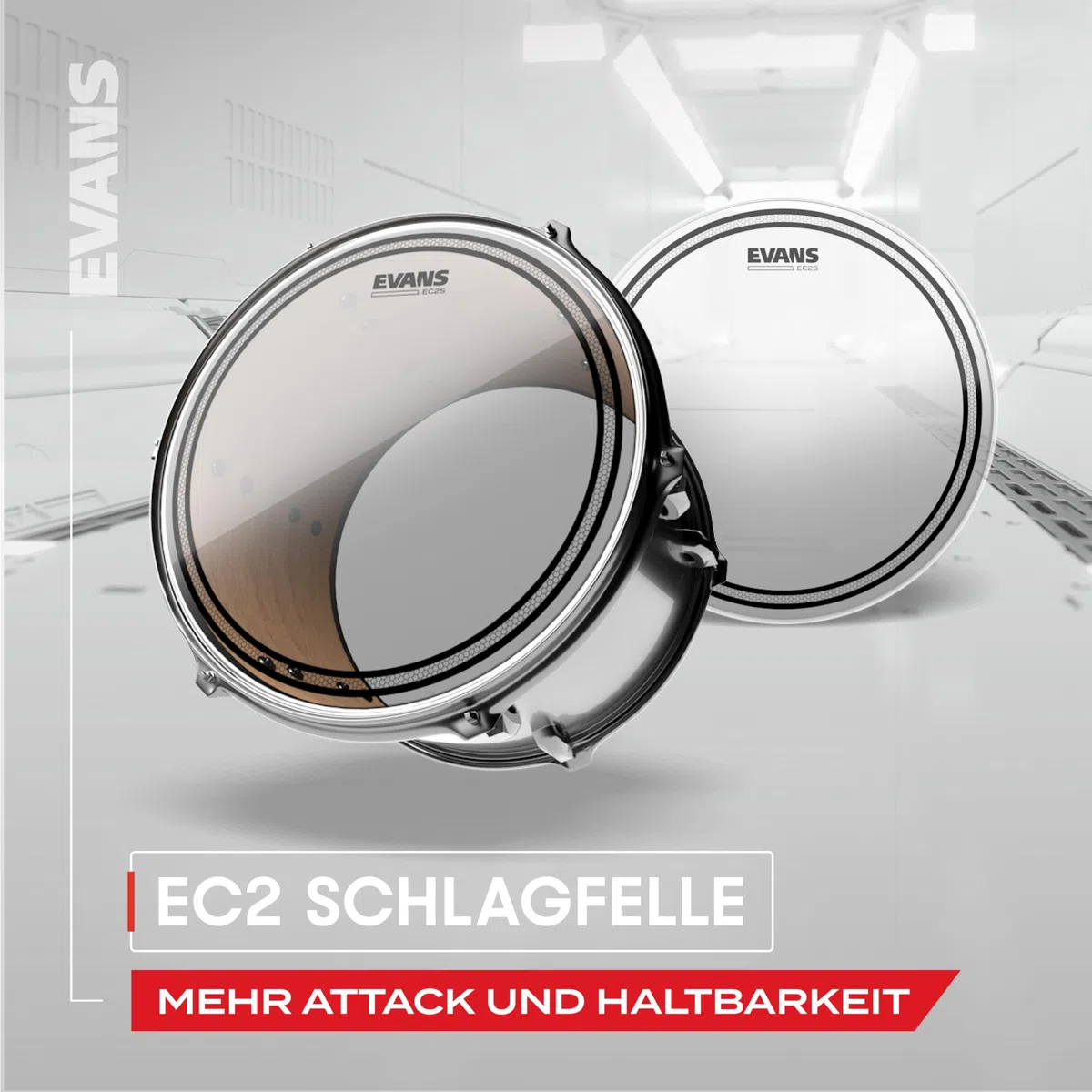 Evans G2 2-Lagen Tom Drum Felle Fusion Tompack beschichtet 10 12 14 Zoll