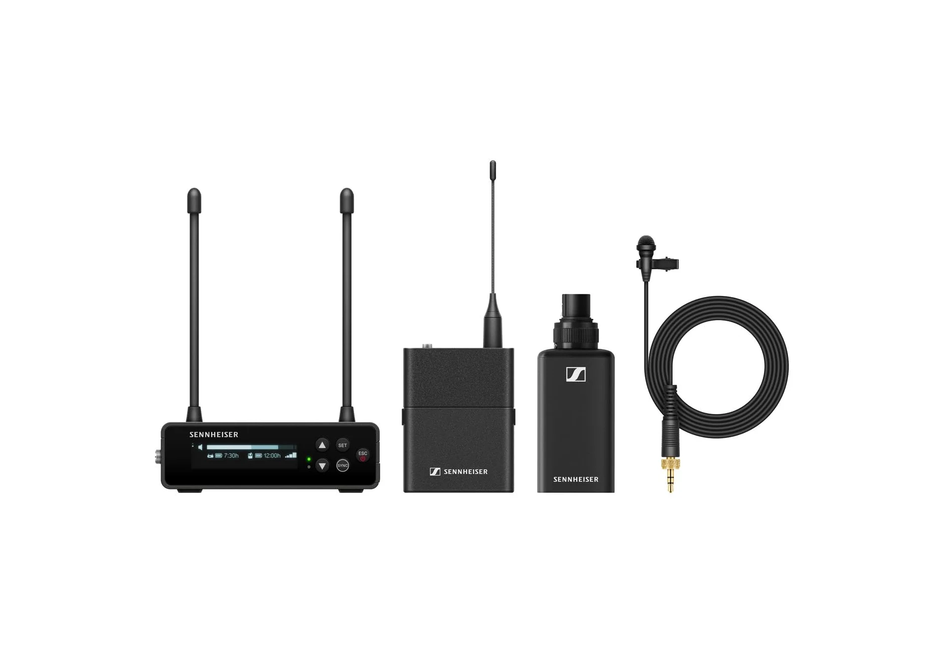 Sennheiser EW-DP ENG Set (S7-10) Tragbares digitales UHF-Funkmikrofonsystem mit EK-Empfänger, SK Bodypack Transmitter und ME2 Omnidirektionales Lav-Mikrofon - Schwarz (700045)
