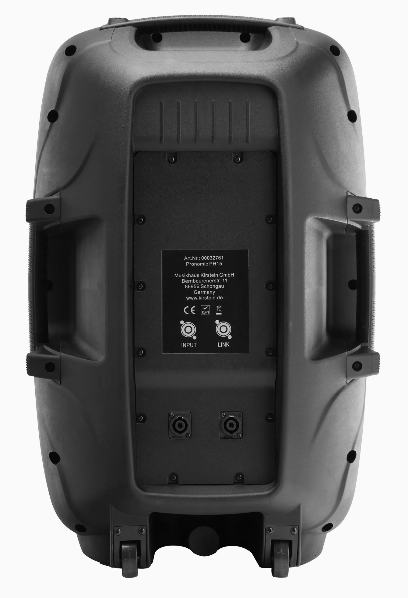 Pronomic PH15 Bühnen- und Konzertlautsprecher, PA-Lautsprecher, Mobile PA-Box für unterwegs, (190 W RMS / 350 W Peak, 15" Woofer, 34mm Hochtontreiber, Input & Thru -SPK kompatibel), Passivbox schwarz