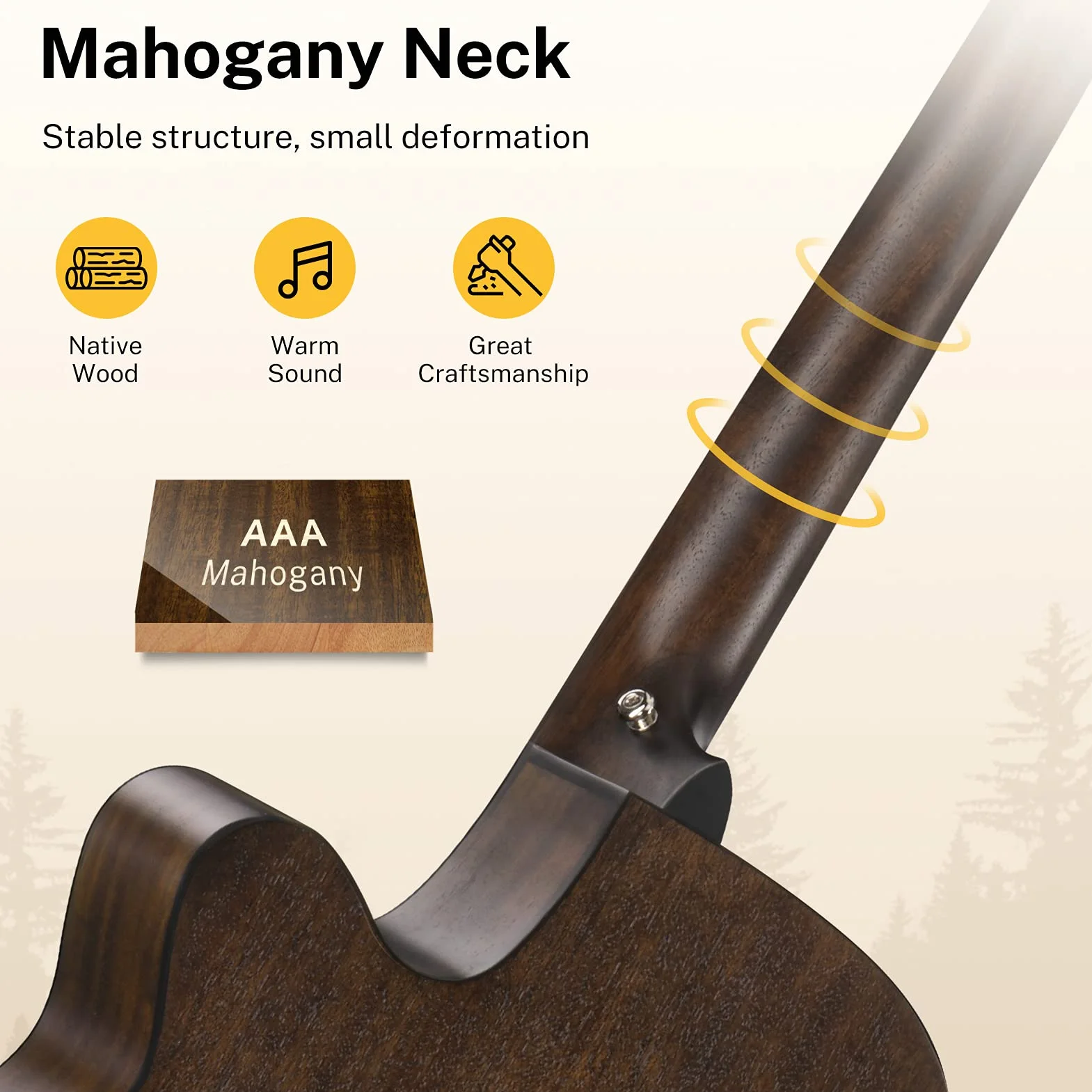 Donner Gitarre Akustik Anfänger Erwachsene Einsteiger Akustikgitarre 4/4 Mini Jumbo Cutaway Gitarren mit Tonabnehmer 6 Stahlsaiten Tasche Capo Plektren Gurt(Schwarz)