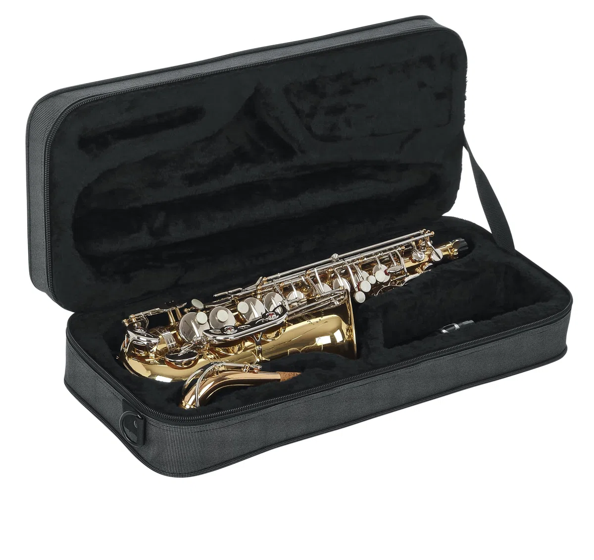 Gator GL-ALTOSAX-MPC Leichtgewicht Koffer für Alt-Saxophon – Stoßfeste EPS-Schaum-Polsterung, Nylon-Außenhülle, ideal für Schule, Bühne & Reise
