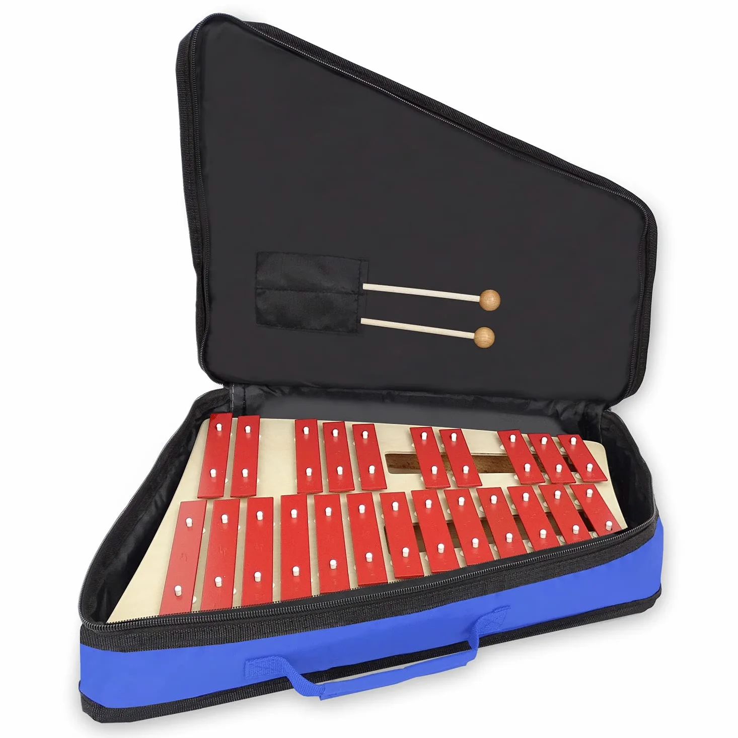 Sonor NG31 Alt Glockenspiel + keepdrum MB03 Tasche in Blau: Glockenspiel, 23 Töne, c2 bis b3, inkl. SCH 40 Schlägel, für Kinder, mit Tasche