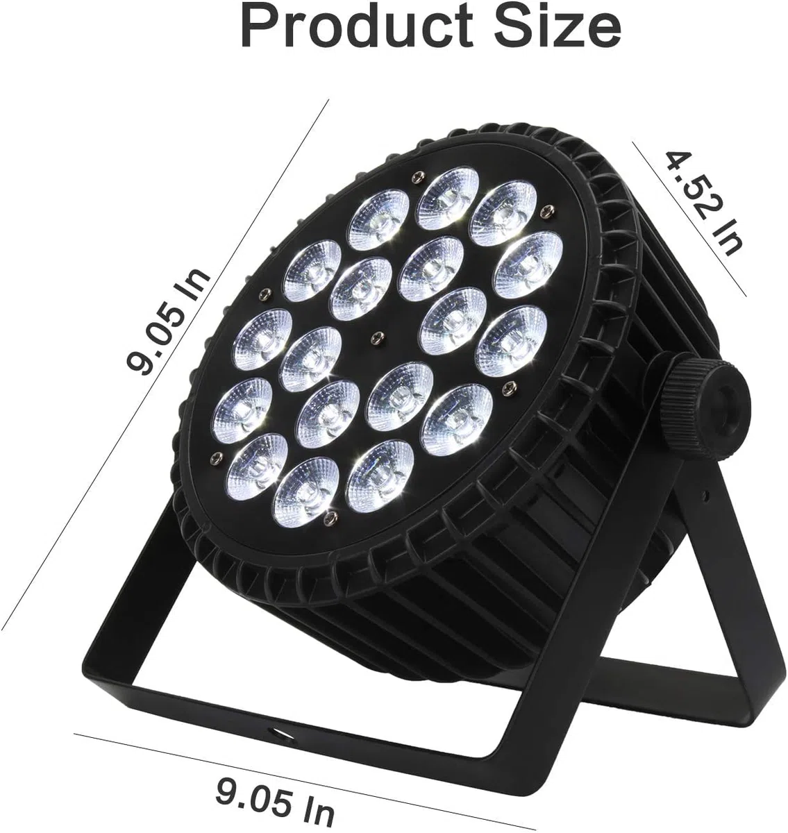 SHEHDS LED Par Scheinwerfer, 18x18W LED Bühnenlicht RGBWA+UV 6-in-1, DMX Steuerung Mit Soundsteuerung, DJ Lichteffekt Discolicht Partylicht Für Bühne Disco DJ Licht Show (18x18W-RGBWA+UV)