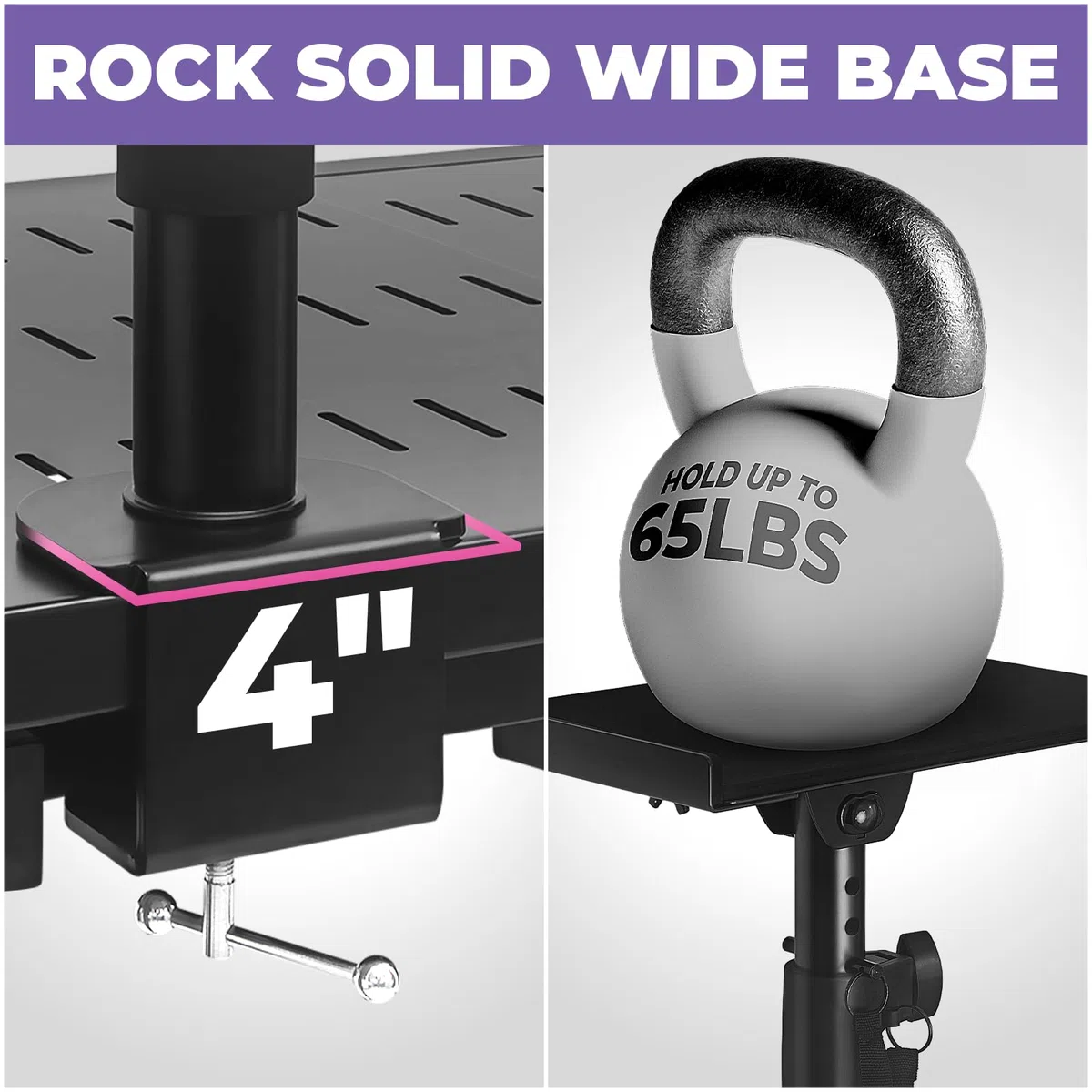 Liquid Stands Studio-Monitorständer – Musikstudio-Desktop-Lautsprecherständer – 2 Stück, 30,5 x 22,9 cm, verstellbare Kurze oder hohe Monitor-Lautsprecherständer für Musikstudio, Schreibtisch,