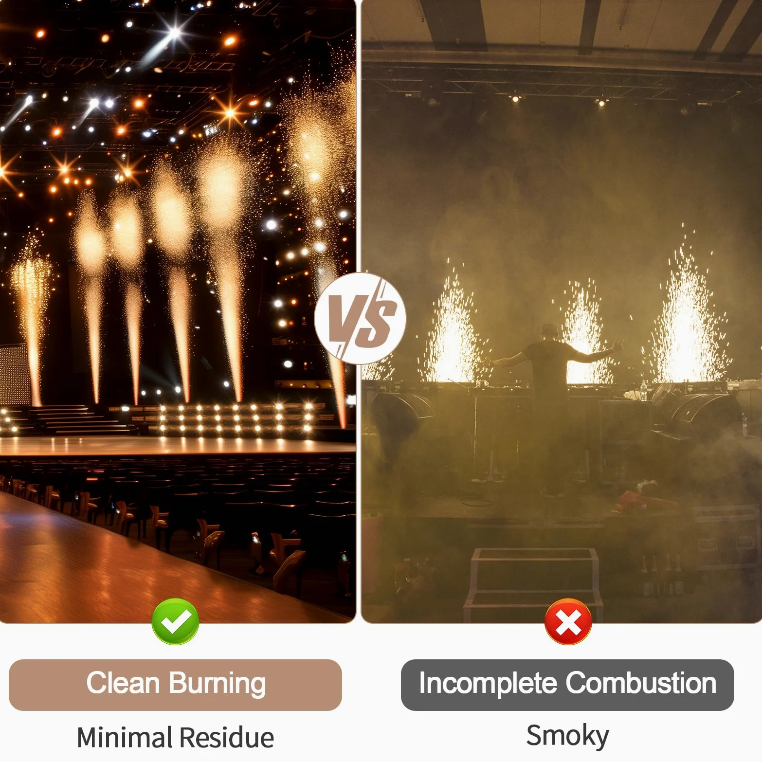 6 Stück FODEXAZY Professionelle Bühne Effekt Maschine Pulver, Composite Titanium Powder (100g) Sealed Storage für Event Hochzeit Party Spezial Maschine