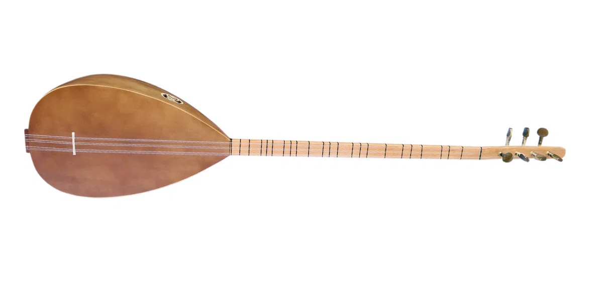 Baglama Saz ASL-109 Maulbeere mit langem Hals, türkische Qualität
