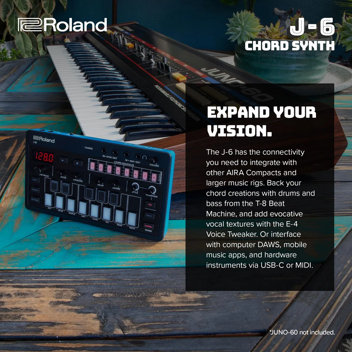 Roland AIRA Compact Synthesizer Musical Toolbox mit kreativer Akkordsequenzierung (J-6)