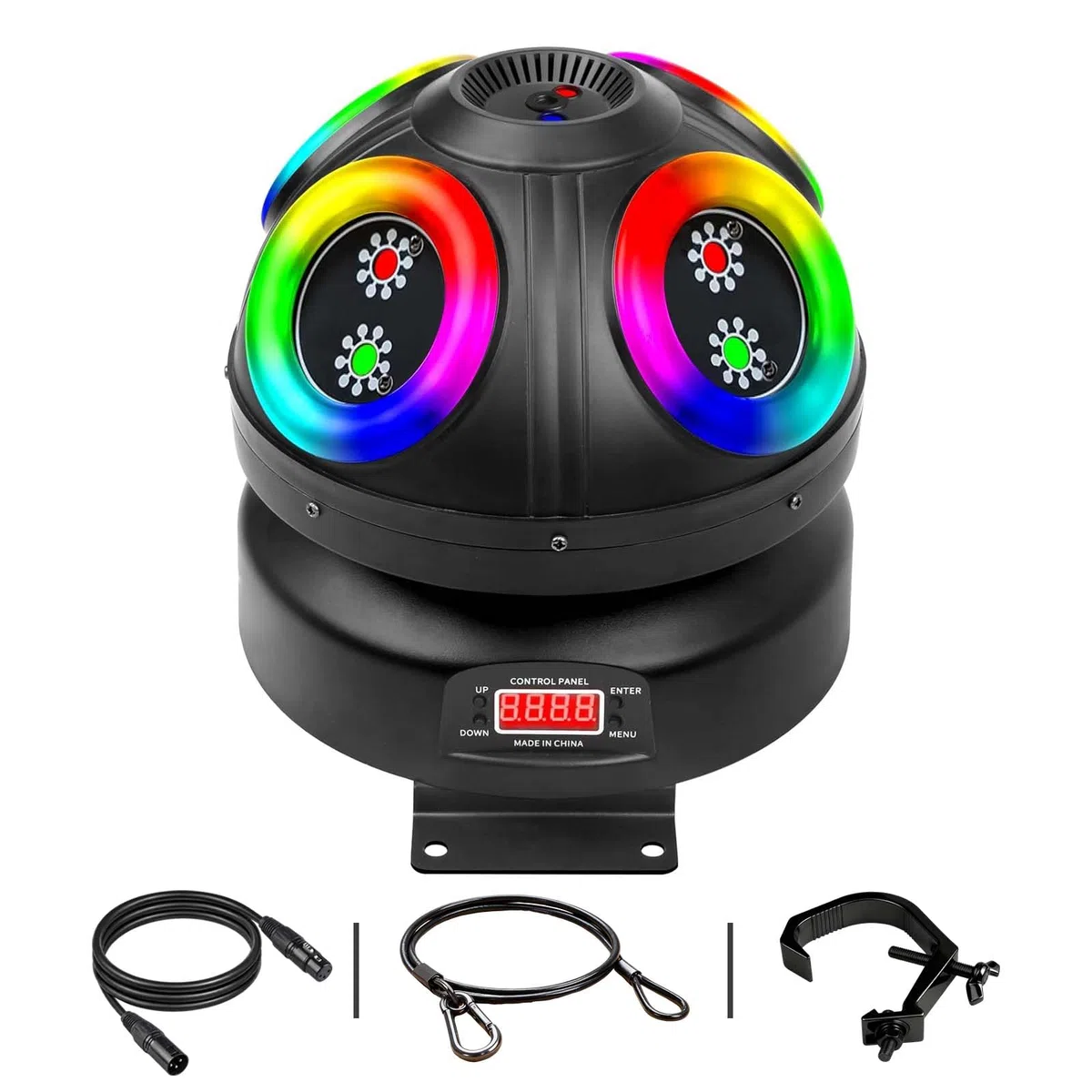 Bühnenlichter Magic Ball, DJ-Lichter, bewegliche Kopflichter mit RGB-Beam-Effekt, stufenlose Rotation mit DMX-Steuerung und aktiviertem Ton für Hochzeits-DJ-Partys, Live-House