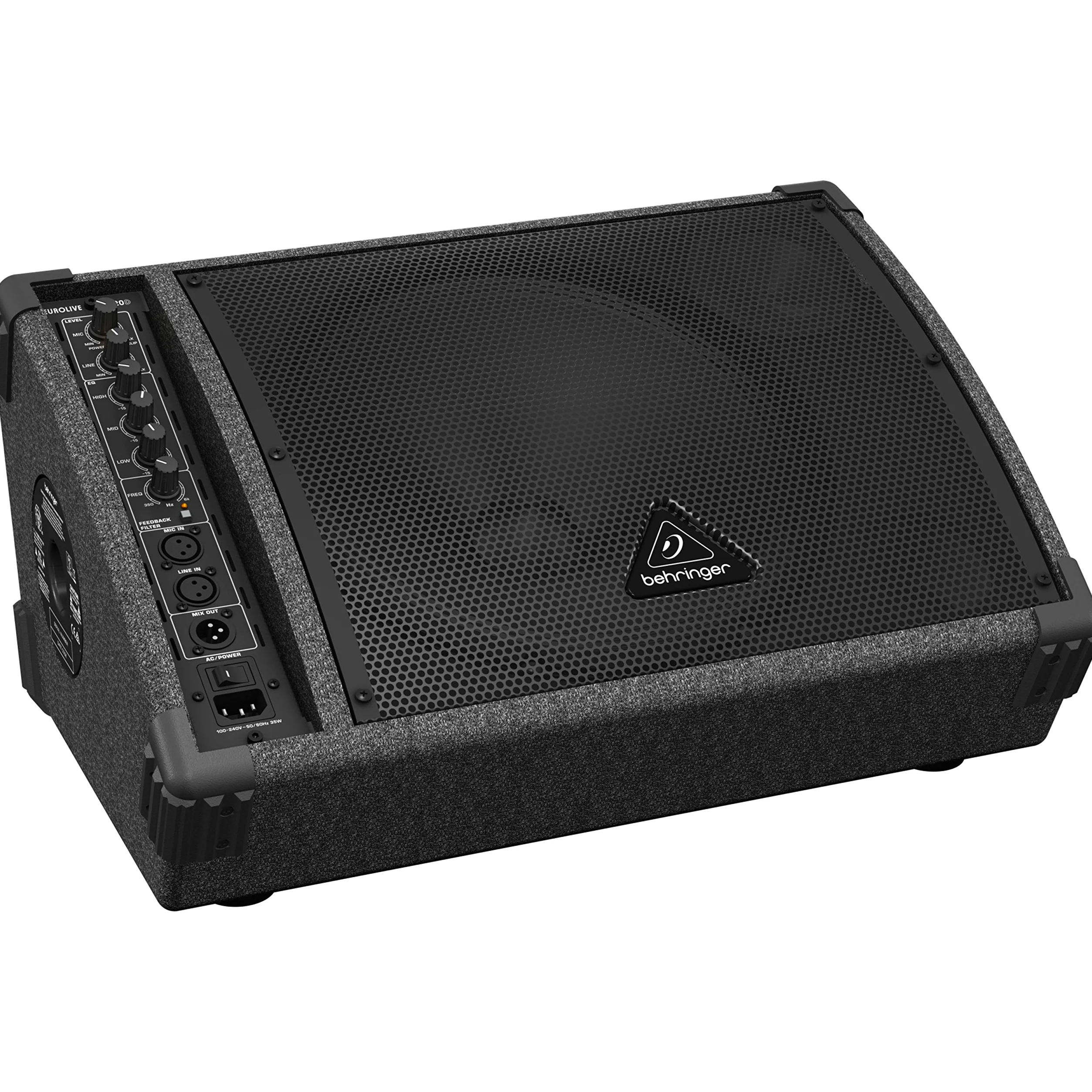 Behringer EUROLIVE F1220D Bi-Amped 250 Watt Monitor-Lautsprechersystem mit 12" Woofer, 3" Hochtöner und Rückkopplungsfilter