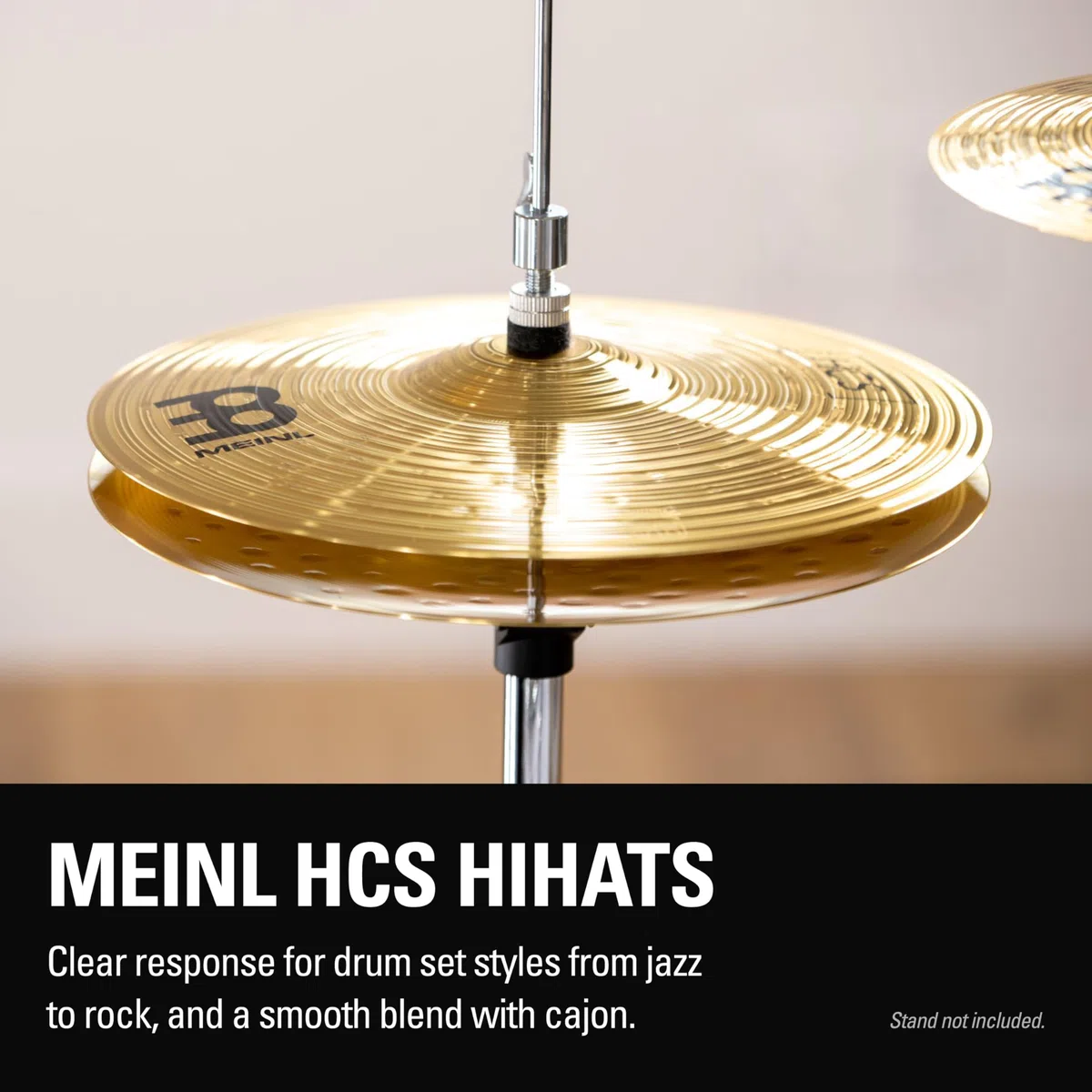 Meinl Cymbals HCS Hihat — 13 Zoll (Video) Schlagzeug Becken – Paar – (33,02cm) Messing, Traditionelles Finish (HCS13H)