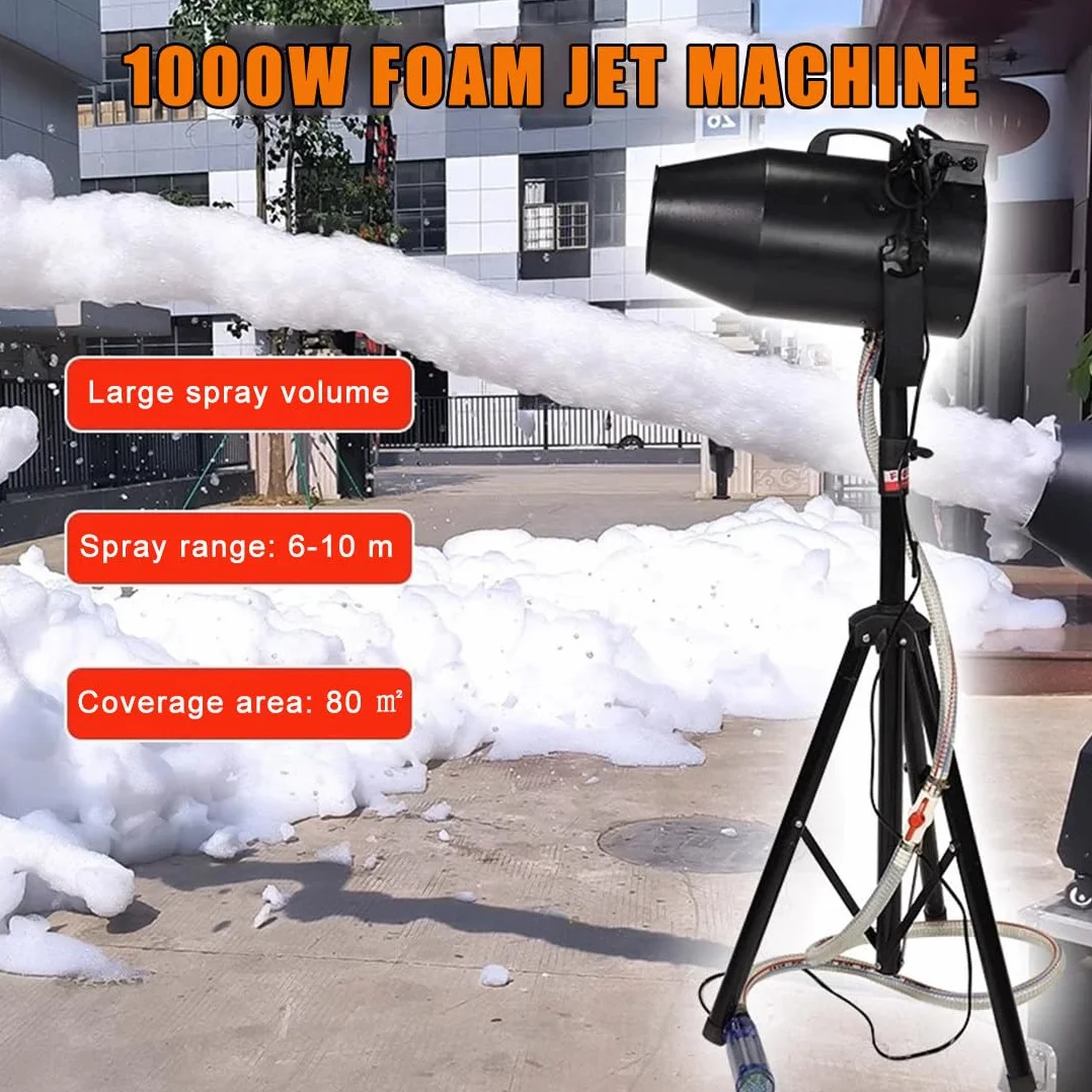 Schaummaschine Für Partys Im Freien,Leistungsstarke Bühneneffekt-Schaummaschine,Shaking Head Dj-Equipment Für Weihnachtliche Atmosphäre,Reichweite 80 M²,Reichweite 6–10 M,Plug-intype