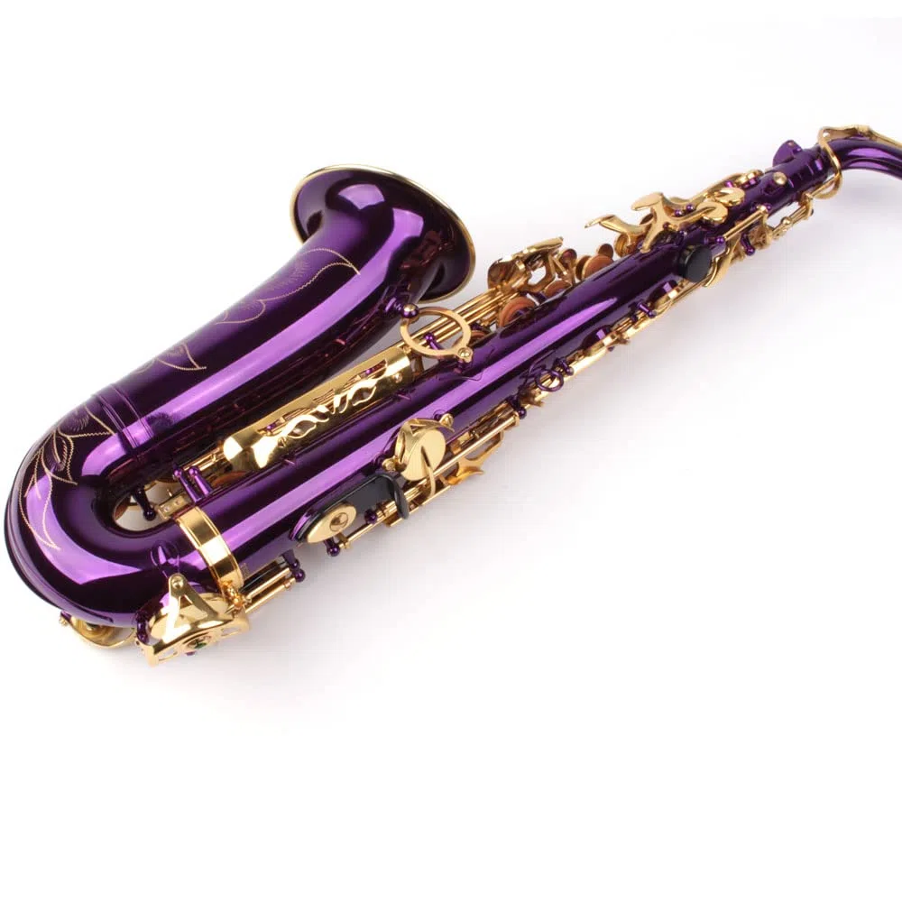 Alt Saxophon, violett/gold, mit Koffer