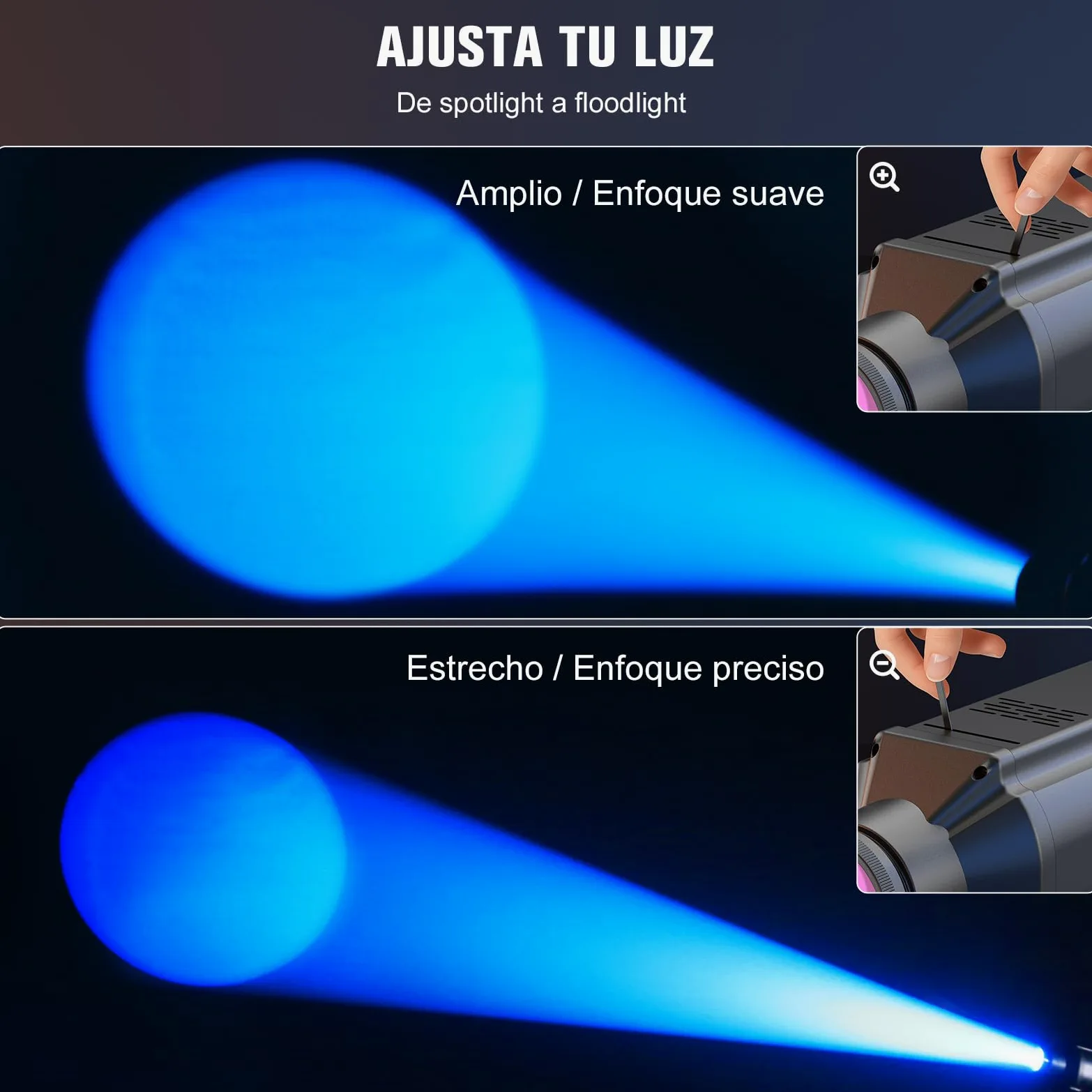 100W LED Pinspot COB DMX512 Profilbühne Scheinwerfer Licht RGB Punktstrahler Spiegelkugel 25° Strahlwinkel 4 Steuerungsmodi Manueller Fokus Überblendung Stroboskop für Bar Tanzhallen Party Hochzeit