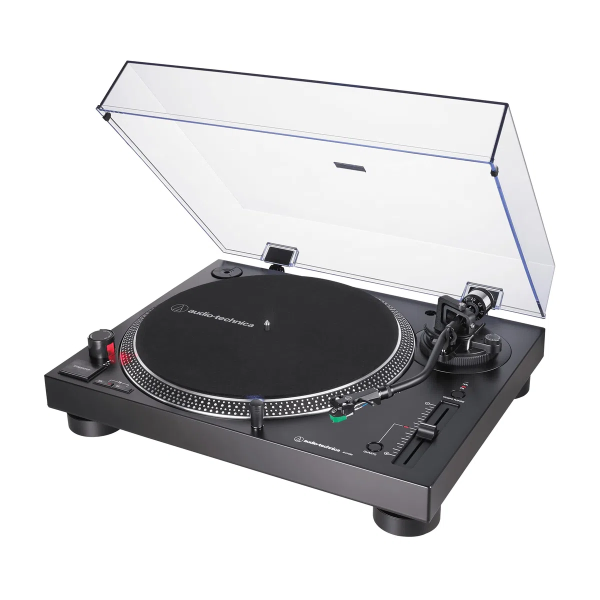 Audio-Technica AT-LP120XUSB-BK Plattenspieler mit Direktantrieb (Analog & USB), vollständig manuell, Hi-Fi, 3 Geschwindigkeiten, Vinyl auf Digital konvertieren, Anti-Skate und Variable