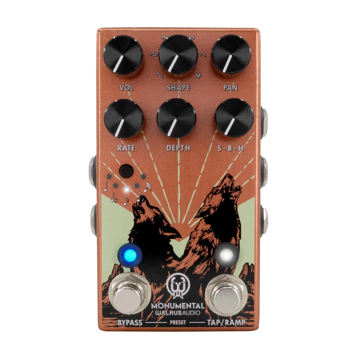 Walrus Audio Monumental Orange Stereo Harmonic Tap Tremolo - Effektgrät für Gitarren