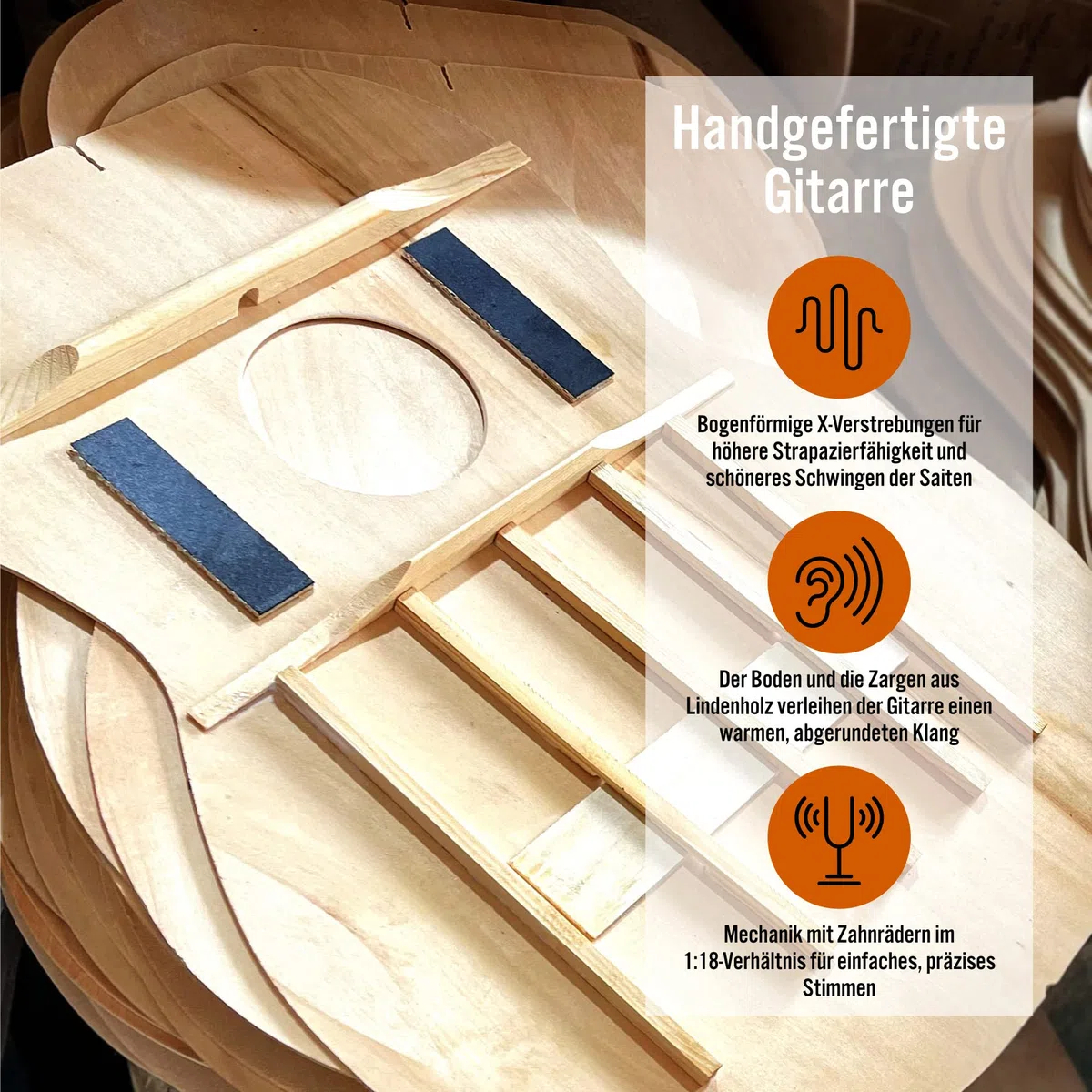 3rd Avenue XF 1/4 Flamencogitarren-Starterset in Junior-Größe für Kinder, Konzertgitarre mit Nylonsaiten, mit Gigbag, Kapodaster und Plektren – in Natur