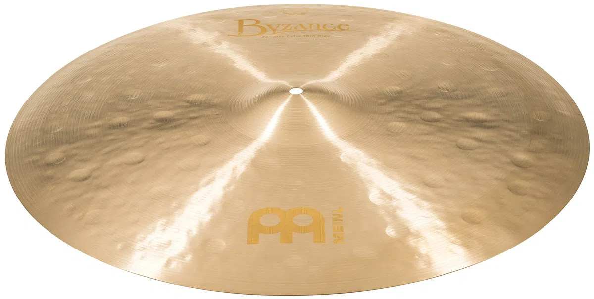 Meinl Cymbals Byzance Jazz Ride Extra Thin 22 Zoll (Video) Schlagzeug Becken (55,88cm) B20 Bronze, Traditionelles Finish (B22JETR)