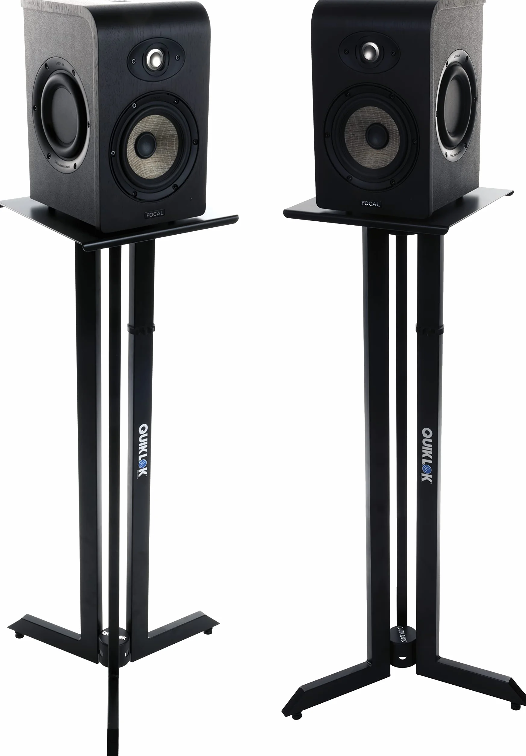 QUIK LOK - BS/542 PAAR MONITORSTÄNDER, Paar Monitorständer für Studio, Höhe 106 cm, Farbe Schwarz