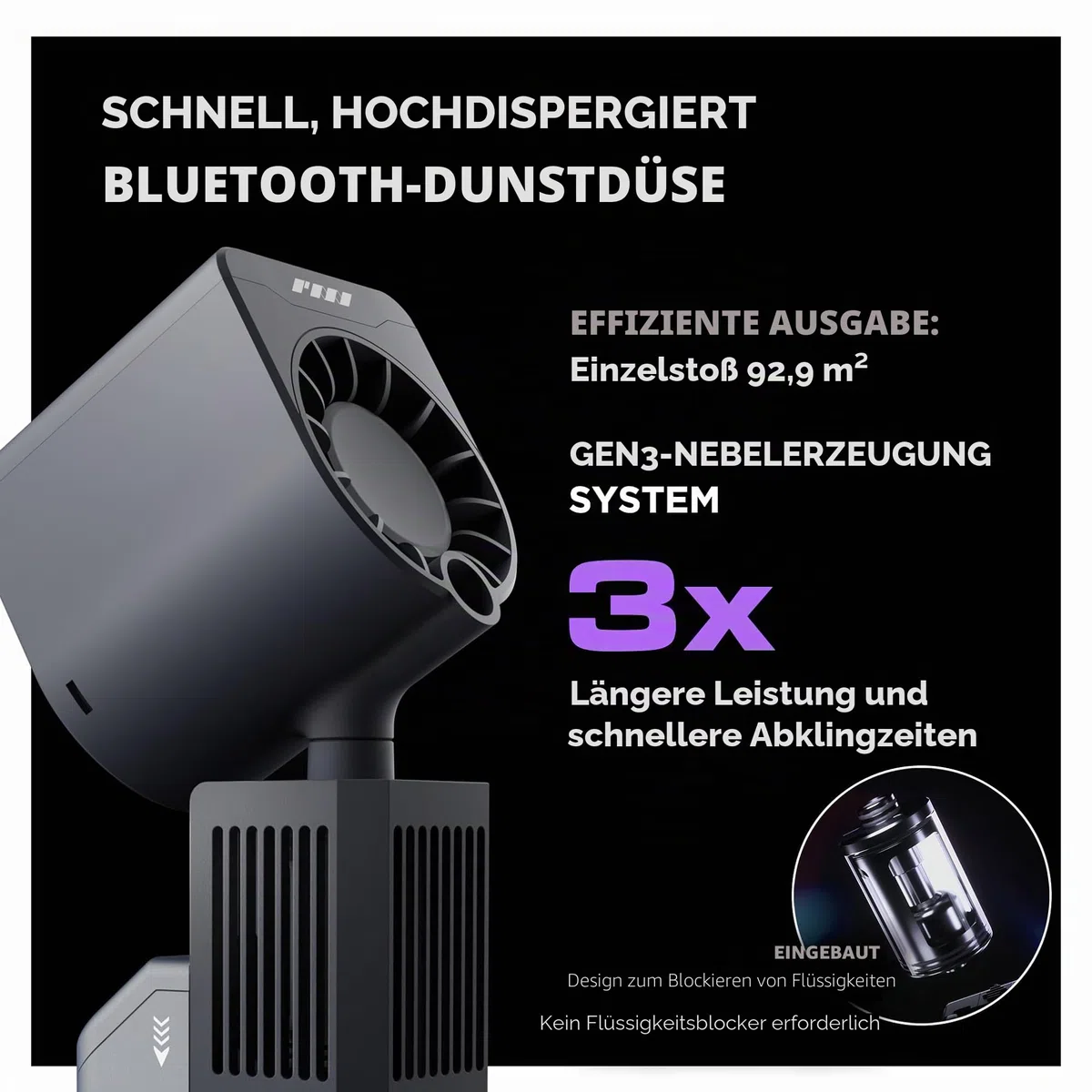 PMI SmokeNINJA PRO KIT Tragbare Nebelmaschine mit verlängerter Berstzeit, USB-C-Steuerung, überlegener Nebel-, Dampf- und Trockeneiseffekte für Studio- und Eventgebrauch (Pro Kit) (PRO HAZER KIT)