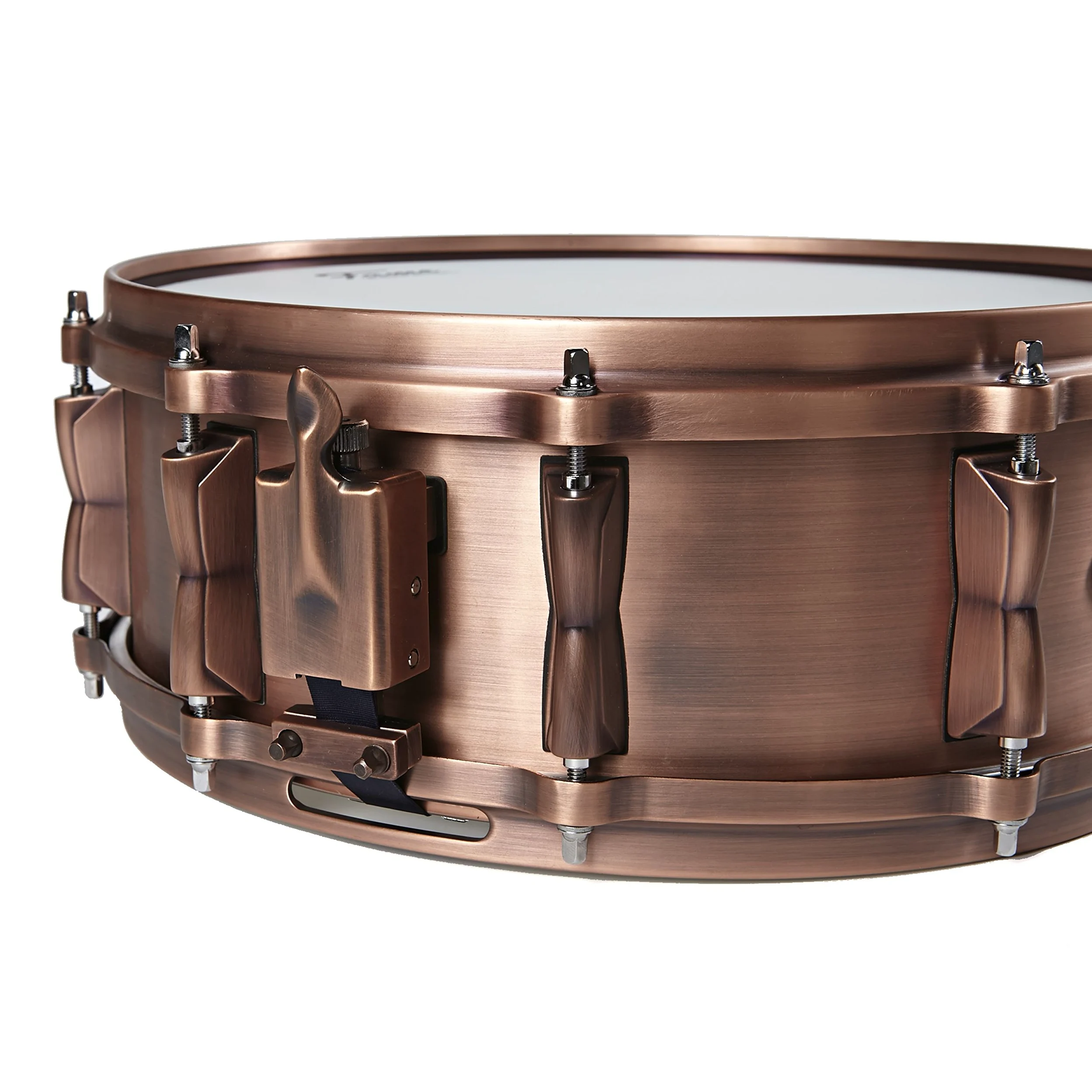 Fame FSC-50, 14"x5" Copper Snare Drum, Professionelle Kupfer-Snare, Gussspannreifen, 1.2mm Kesselstärke, 10 Spannschrauben, Naturfarben, Satinierte Kessel-Hardware, Warm, Erdig, Bassreich"