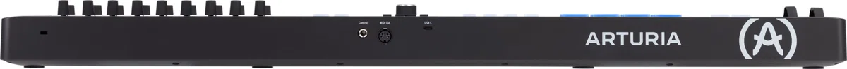 Arturia - KeyLab Essential 61 mk3 - MIDI Controller-Keyboard für die Musikproduktion - 61 Tasten, 9 Drehregler, 9 Fader, ein Modulationsrad, ein Pitch-Bend-Rad, 8 Pads - Schwarz