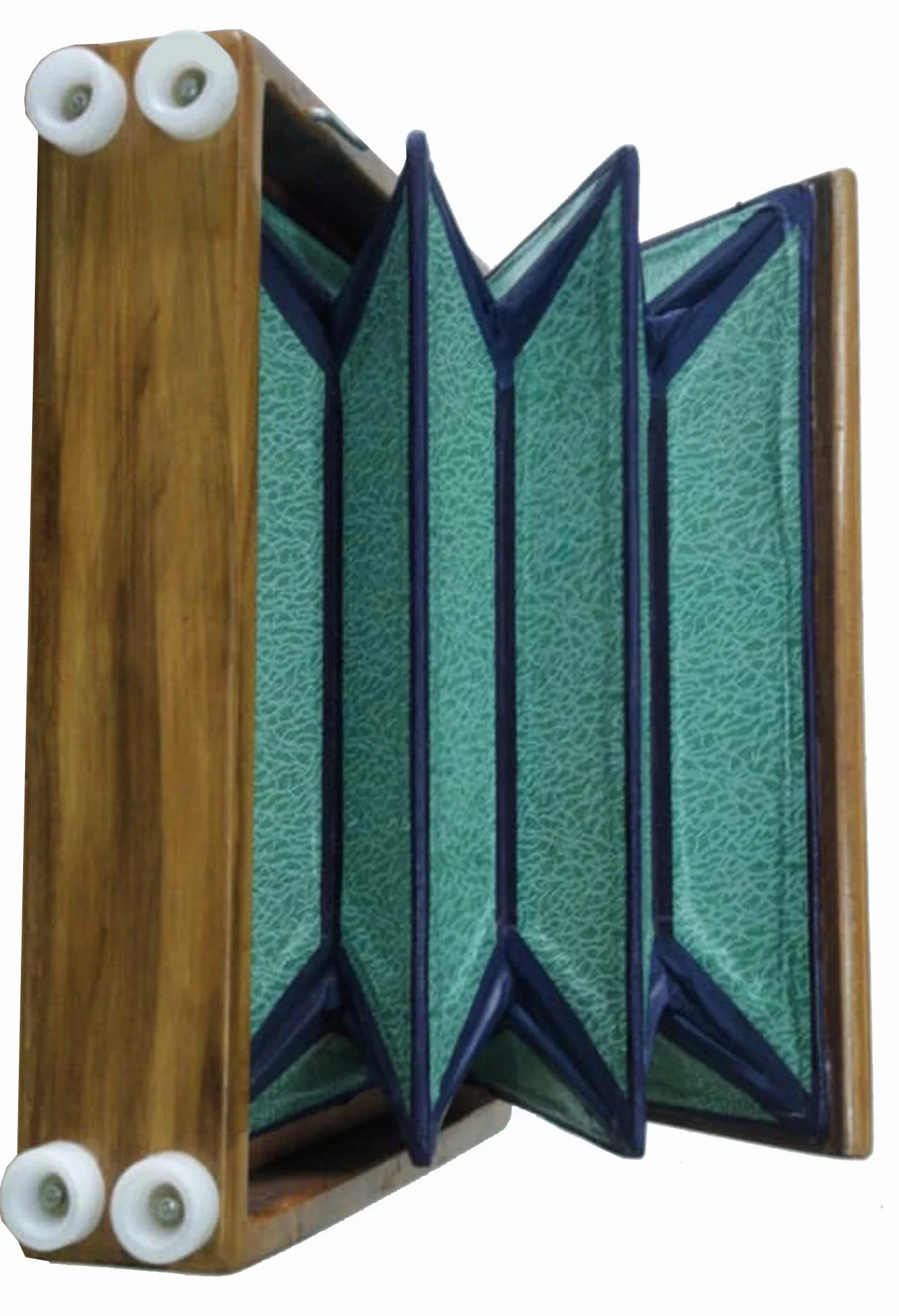 Shrutibox „Calcutta“ - PREMIUM - SMALL Size, langer Klang-Atem, C-C 13 Stops, 440Hz, Teak Holz, Yoga, Mantra, Shruti Box