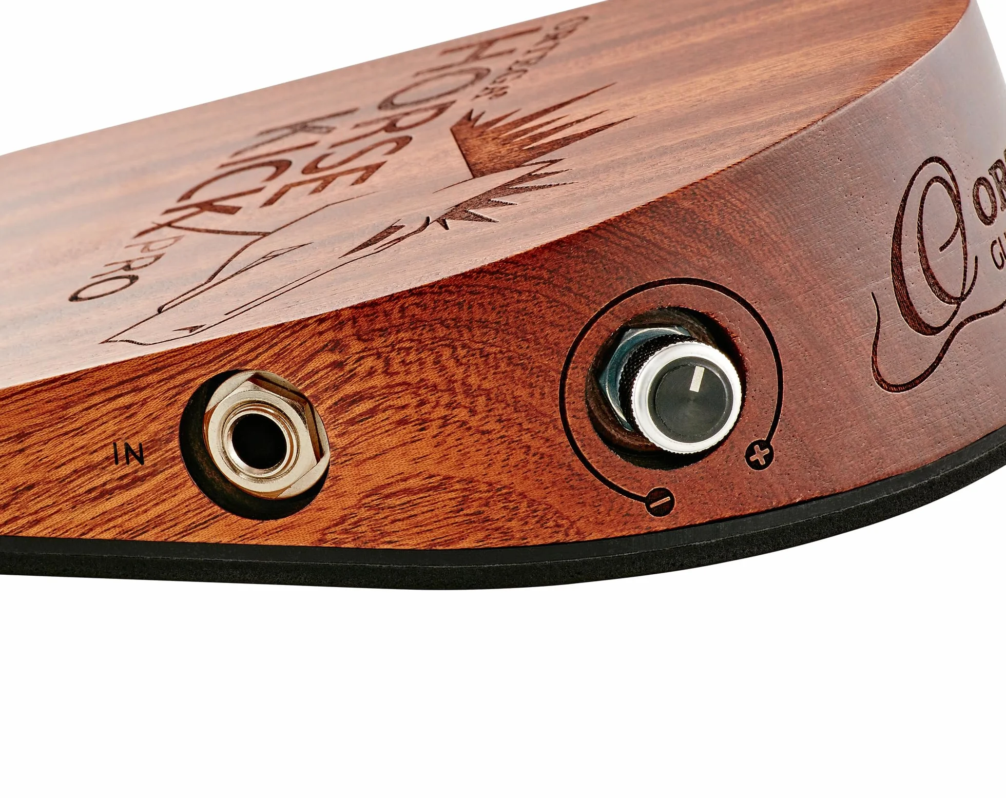 Ortega Guitars Digital Stomp Box – Effektpedal für Gitarristen, Singer, Songwriter – Digitale Percussion Samples – Sapele Holz, Natur (HORSEKICKPRO)