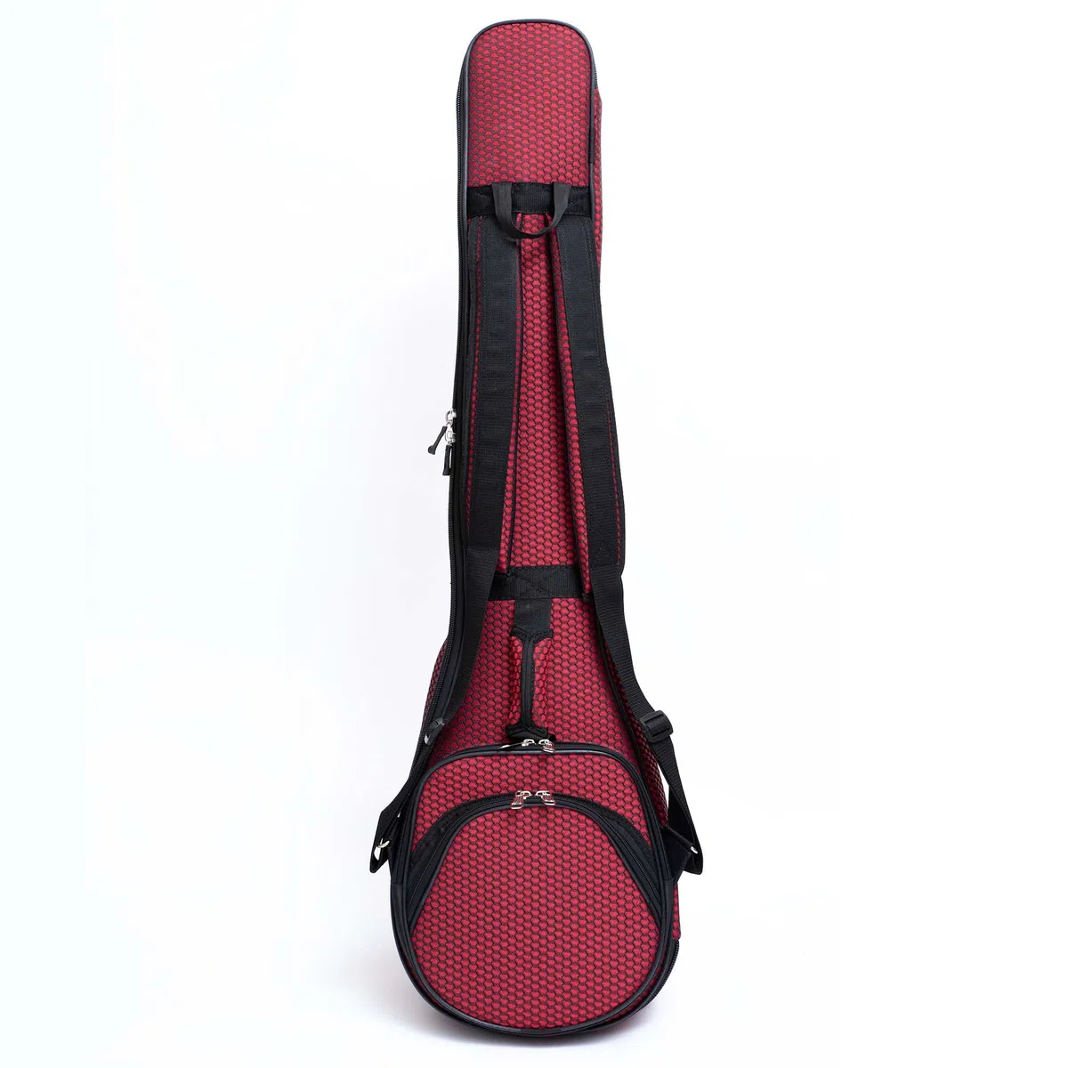 Saz Baglama-Tasche OXY gepolsterte Gigbag, sichere und starre Hülle, starker Reißverschluss, Rot
