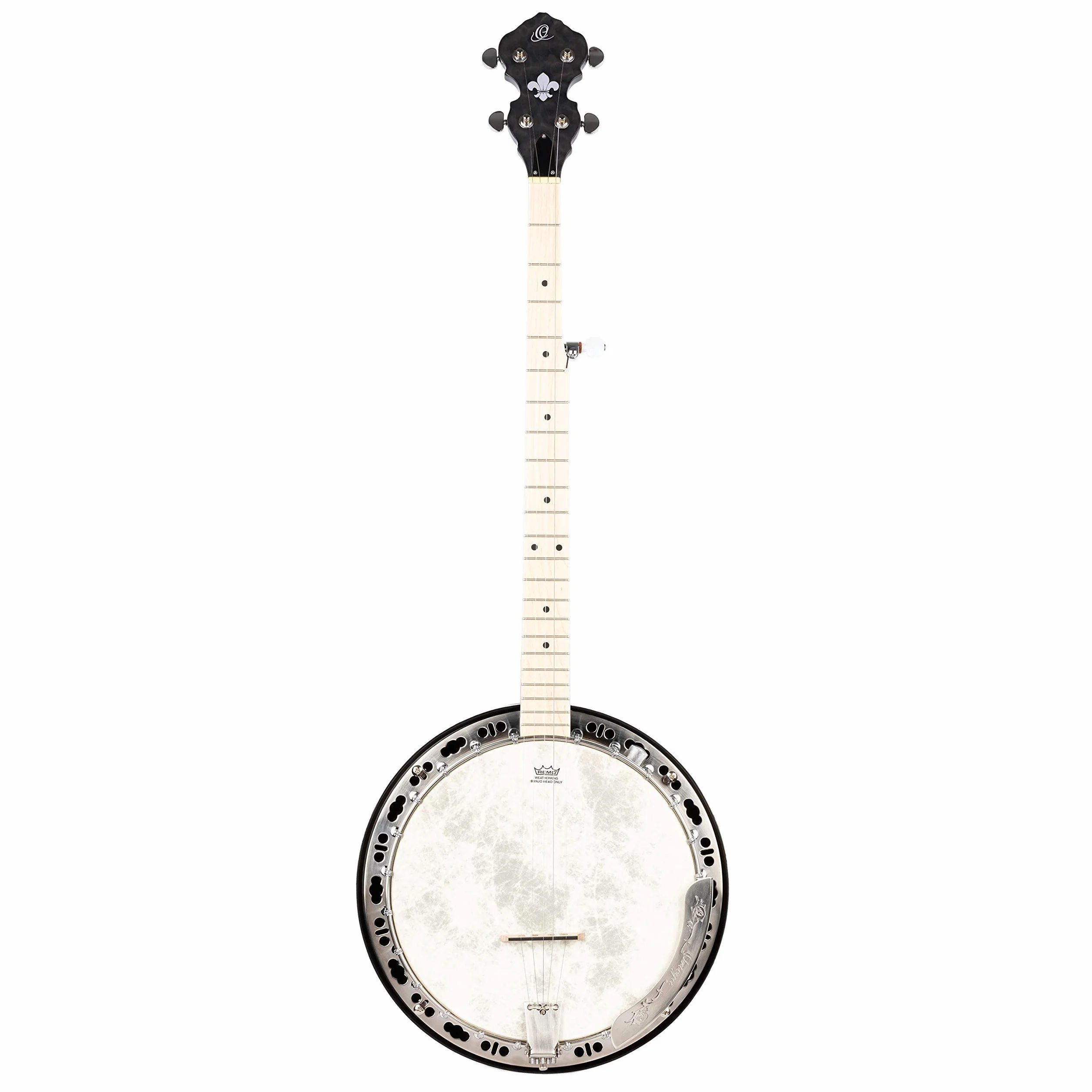ORTEGA Raven Series Banjo 5 String Lefty - Transparent Charcoal + Gigbag (OBJE400TCO-L)