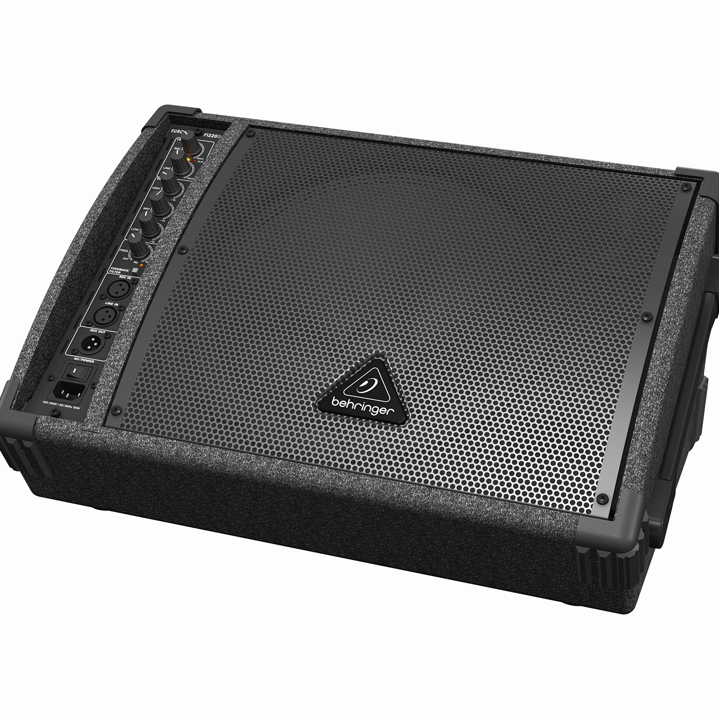 Behringer EUROLIVE F1220D Bi-Amped 250 Watt Monitor-Lautsprechersystem mit 12" Woofer, 3" Hochtöner und Rückkopplungsfilter