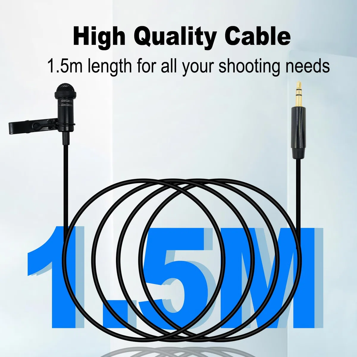 3,5 mm Lavalier Mikrofon Kompatibel mit DJI kabellos Mic Transmitters für Rode kabellos GO II 2 Omnidirektionale Kondensator Lapel Mic für Lectures Live Streaming YouTube,5ft Schwarz
