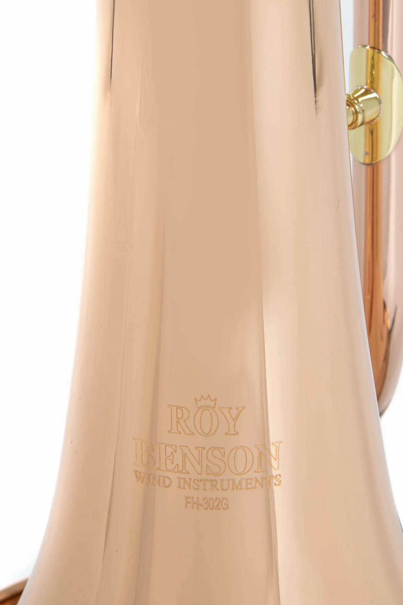Roy Benson Bb-Flügelhorn FH-302G (mit 11mm MS Bohrung, Goldmessing Schallstück, Edelstahl Ventilen, inkl. leichtem Rechtecketui, mit Rucksackfunktion, Größe: 6"), lackiert