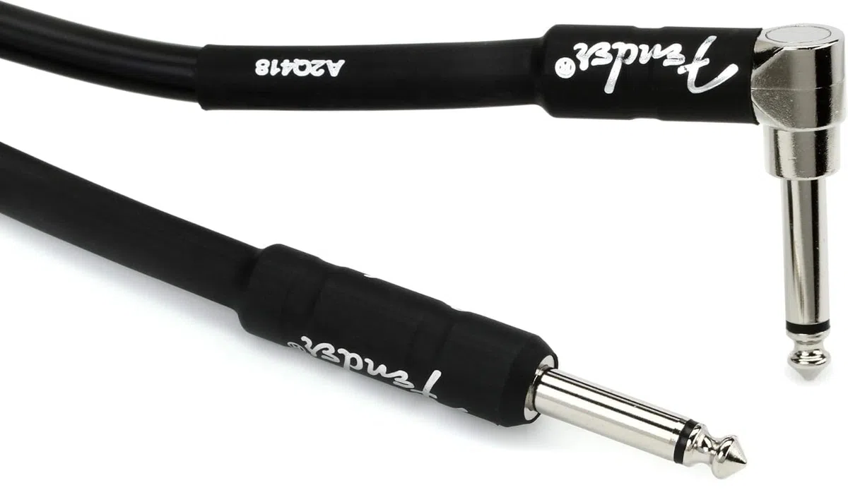 Fender Frontman 10G Combo Gitarrenverstärker & Professional Series Instrumentenkabel – 10 ft / 3 m Gerade/Abgewinkelt, 3 Meter