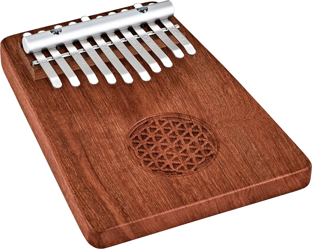 Sonic Energy Kalimba C-Dur 10 Töne Mammutbaumholz Lebensblume Meditation Yoga Percussion Zubehör