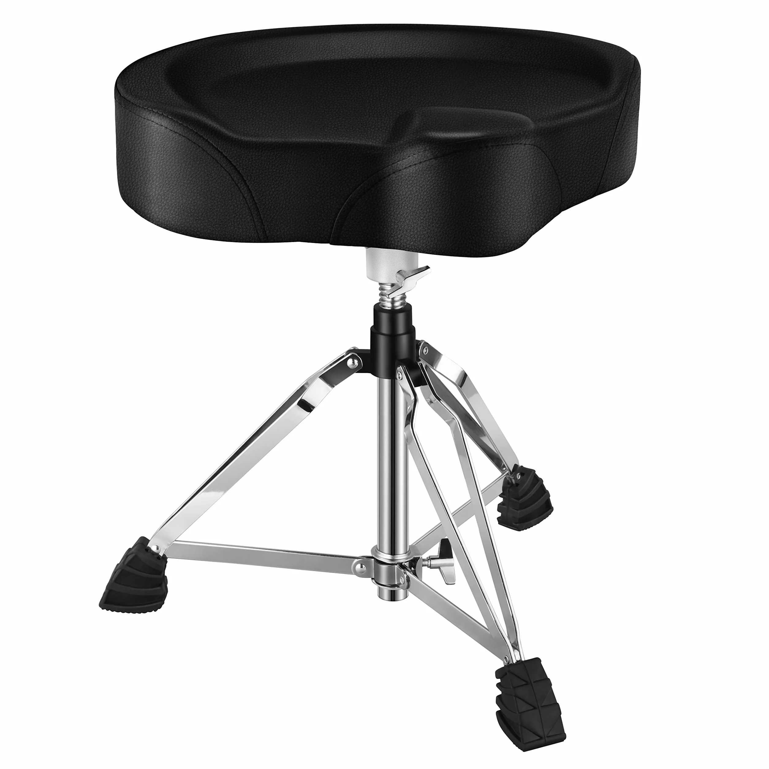 Donner Verstellbarer Schlagzeughocker gepolsterter Drummersitz Drumhocker Moto Seat