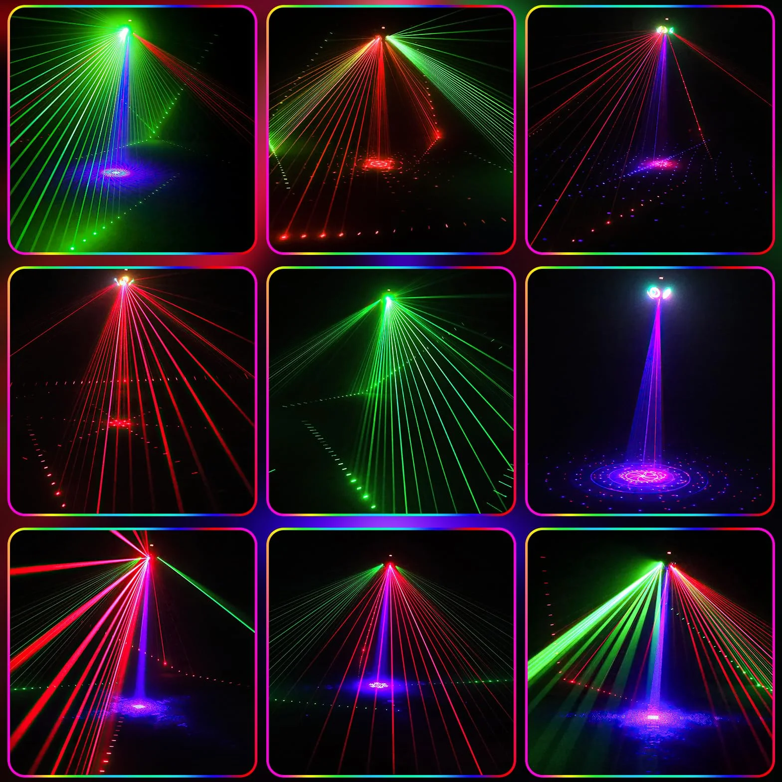 Discolicht Partylicht, Moving Head,LED RGB Licht DJ Projektor Musikgesteuert DJ Disco Lichter, DMX Effektstrahler,Für KTV Familientreffen Hochzeit Geburtstag Halloween (T100)