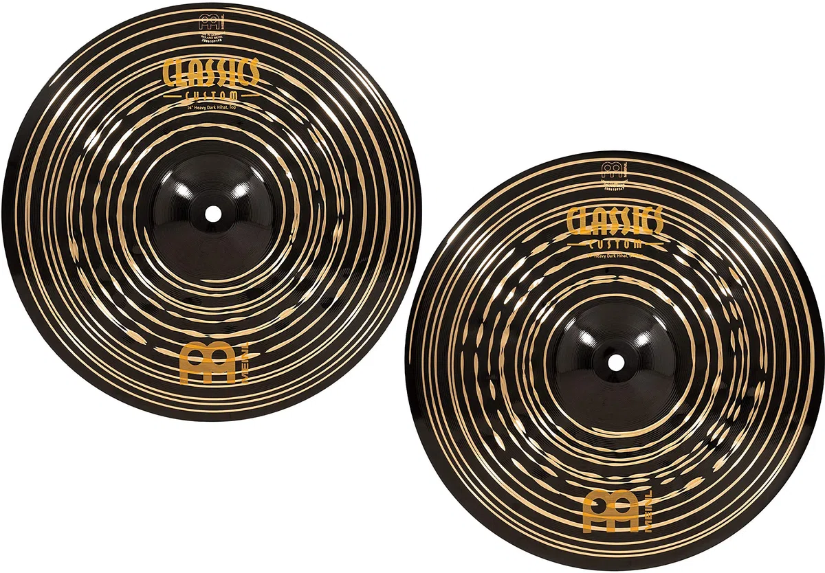 Meinl Classics Custom Dark Heavy HiHat 14" - HiHat | Becken für Schlagzeug, B12 Bronze