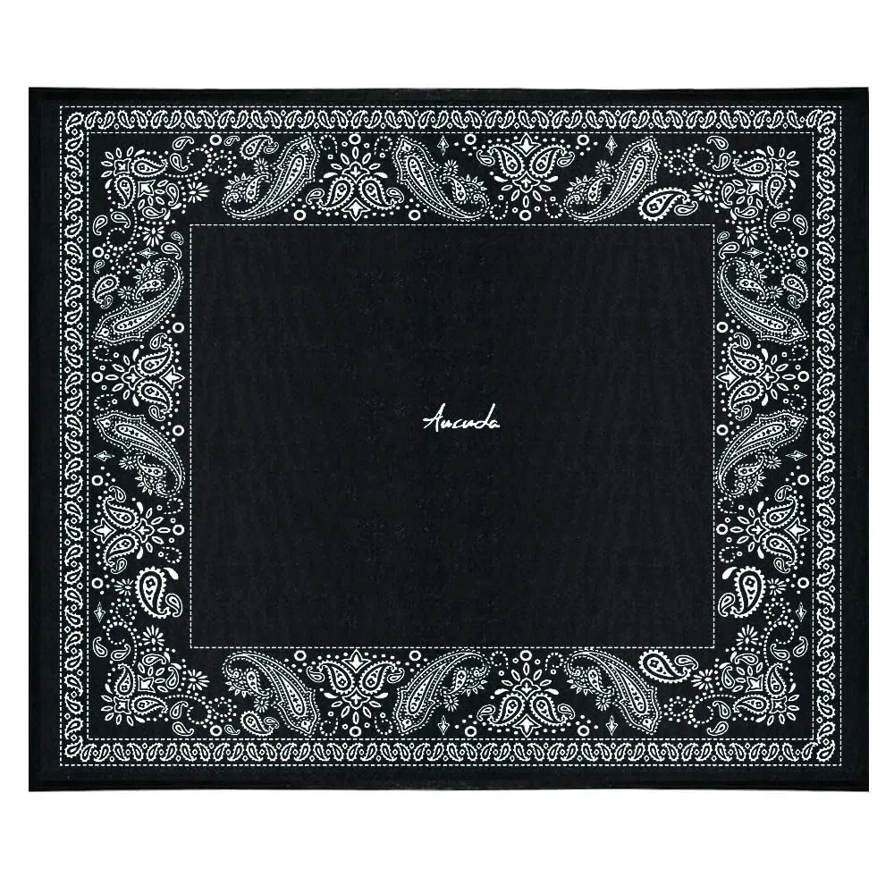 Aucuda Paisley Trommelteppich, 1,8 x 2 m, dicht gewebter Stoff, Trommelbodenmatte mit rutschfester Unterseite, elektrisches Schlagzeug-Teppichzubehör für Drumming, Wohnzimmer, schalldicht, keine