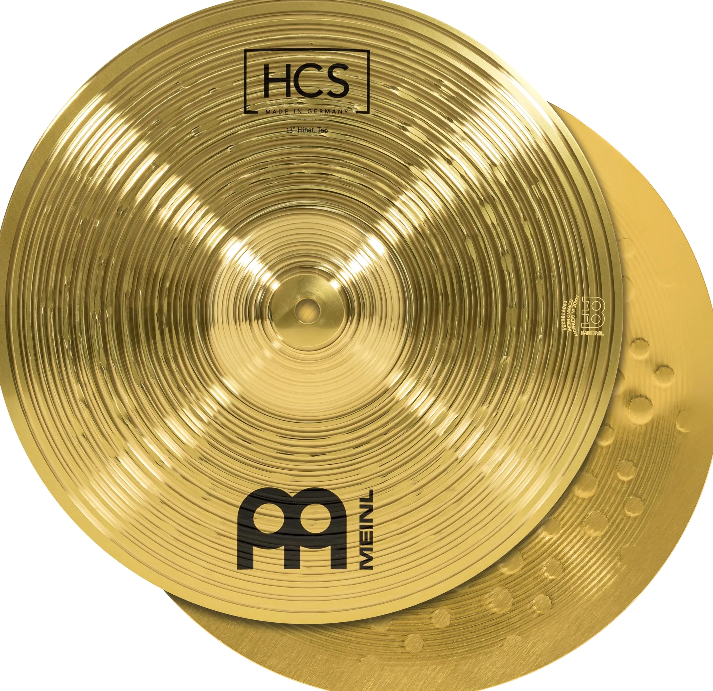 Meinl Cymbals HCS Hihat — 13 Zoll (Video) Schlagzeug Becken – Paar – (33,02cm) Messing, Traditionelles Finish (HCS13H)