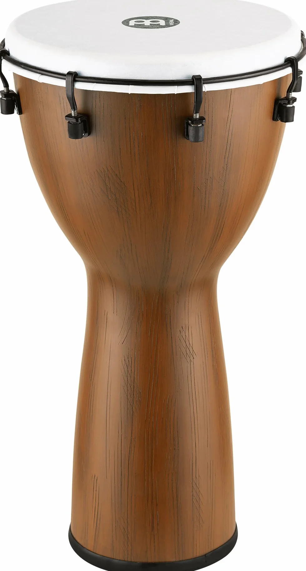 Meinl Percussion Alpine Djembe Instrument - Große Handtrommel - Mechanisches Stimmsystem - Durchmesser 12 Zoll - Kunststoff, Braun(ADJ12-BW)